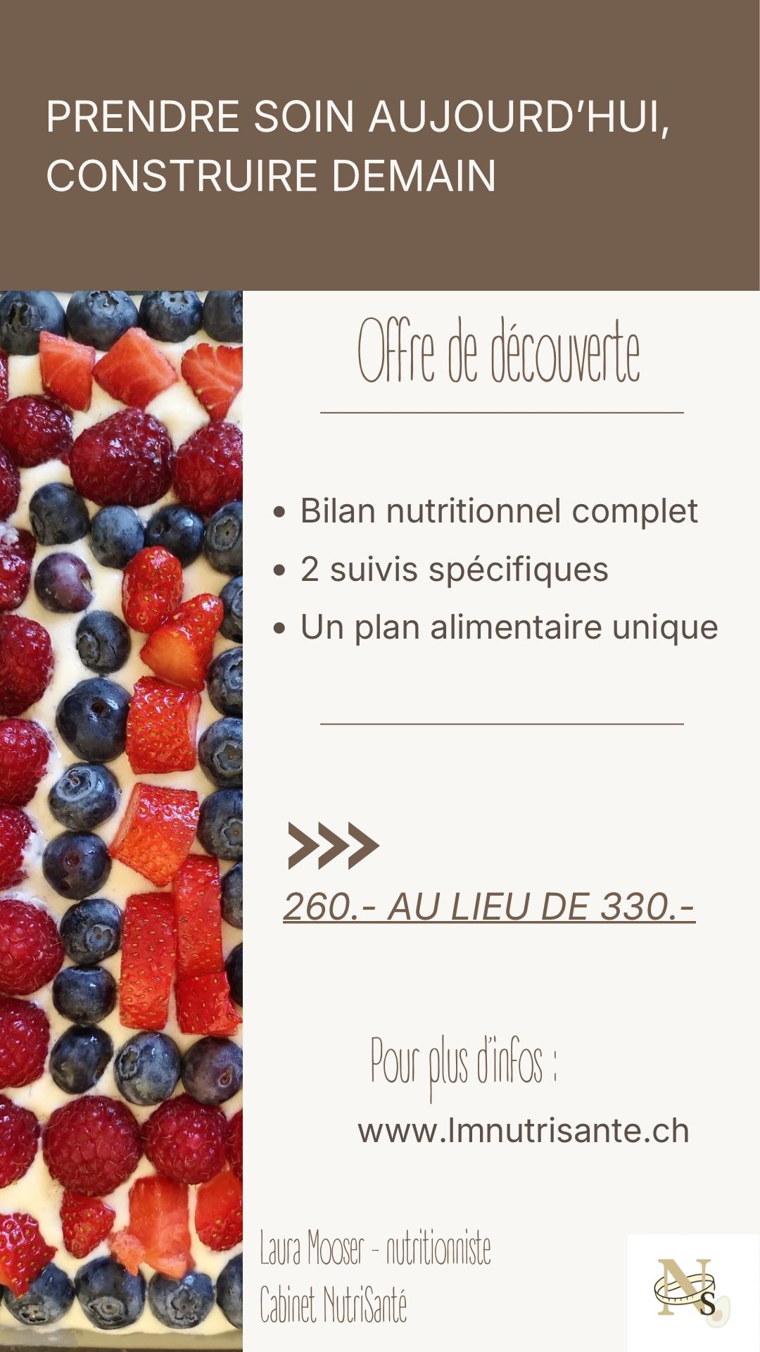 Pack Objectif 2026 - Offre Spéciale NutriSanté - 260Fr au lieu de 330Fr